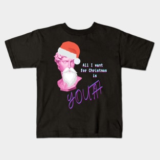 all i want for christmas is vaporwave Kids T-Shirt